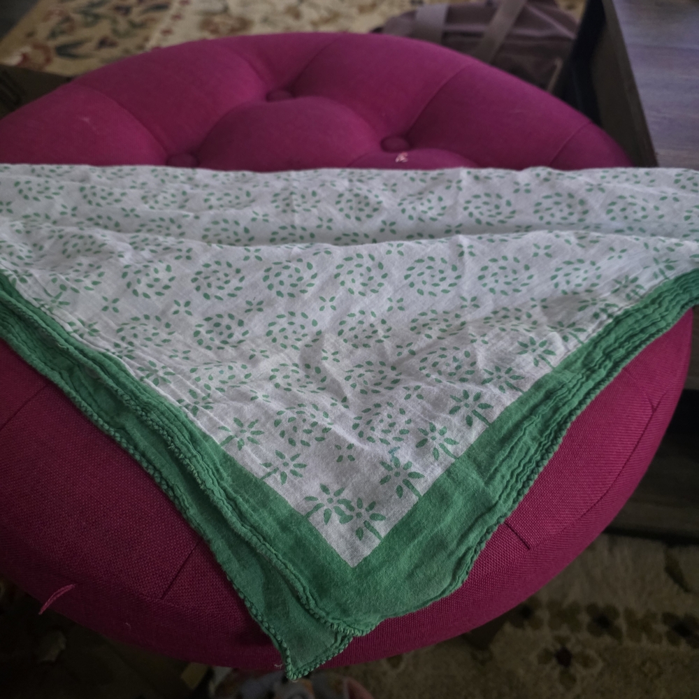 Green and White Women's Bandana Head Scarf Hair Wrap Headband Hair Accessory